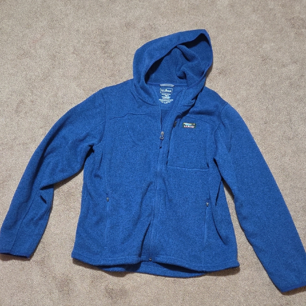 L.L. Bean Men's Hooded Blue Jacket